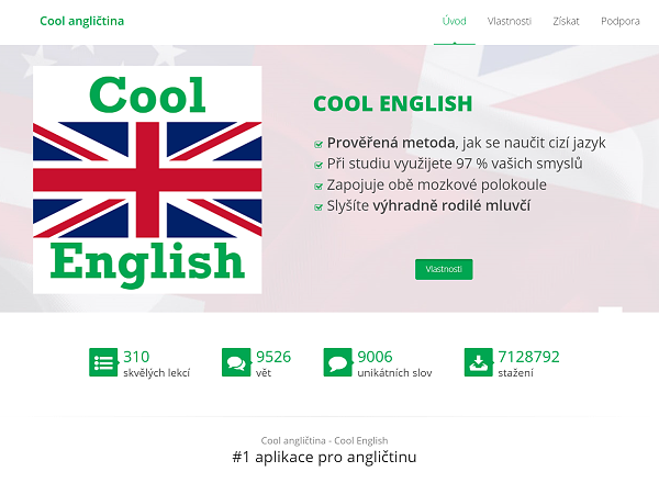 Cool English (Cool angličtina) - náhled na web